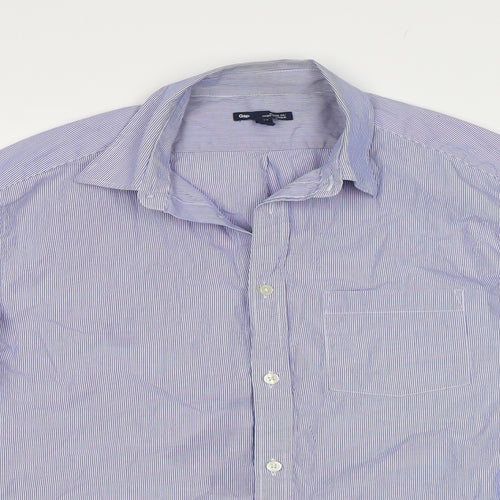 Gap Mens Blue Striped   Button-Up Size M