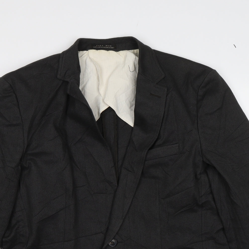 Zara Mens Grey   Jacket Blazer Size M