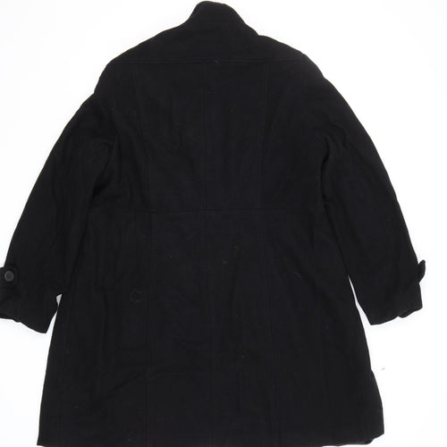 Happy Holly Womens Black   Pea Coat Coat Size L