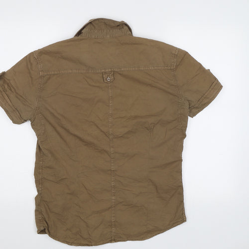 JC Rags Mens Brown    Button-Up Size S