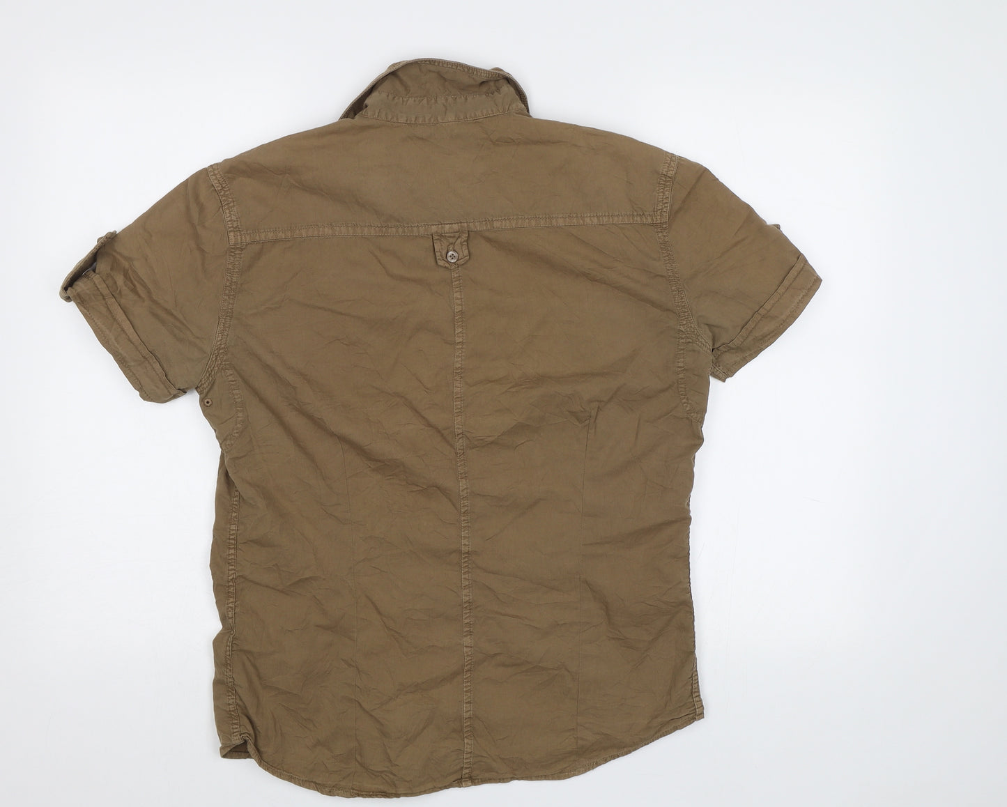 JC Rags Mens Brown    Button-Up Size S