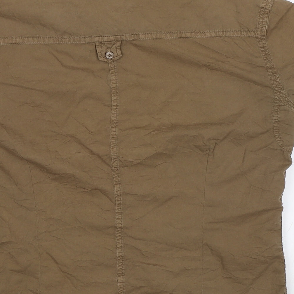 JC Rags Mens Brown    Button-Up Size S
