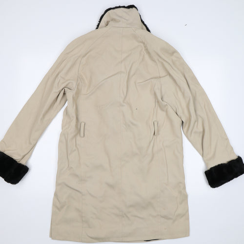 Wallis Womens Beige   Overcoat Coat Size 8