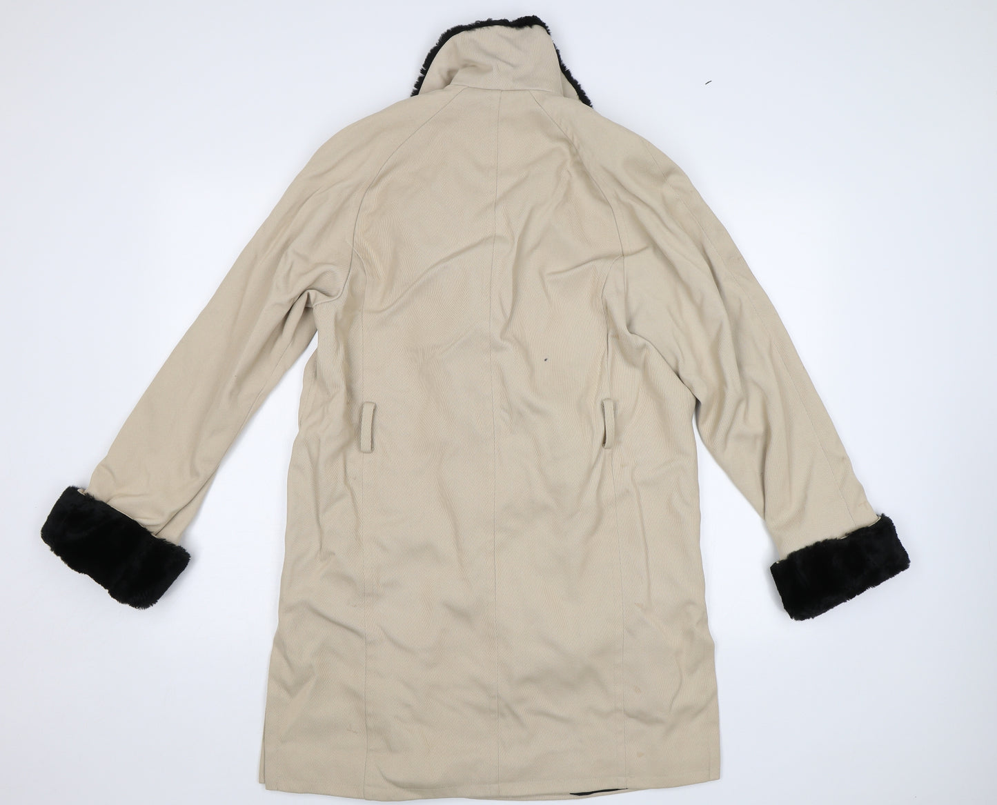 Wallis Womens Beige   Overcoat Coat Size 8