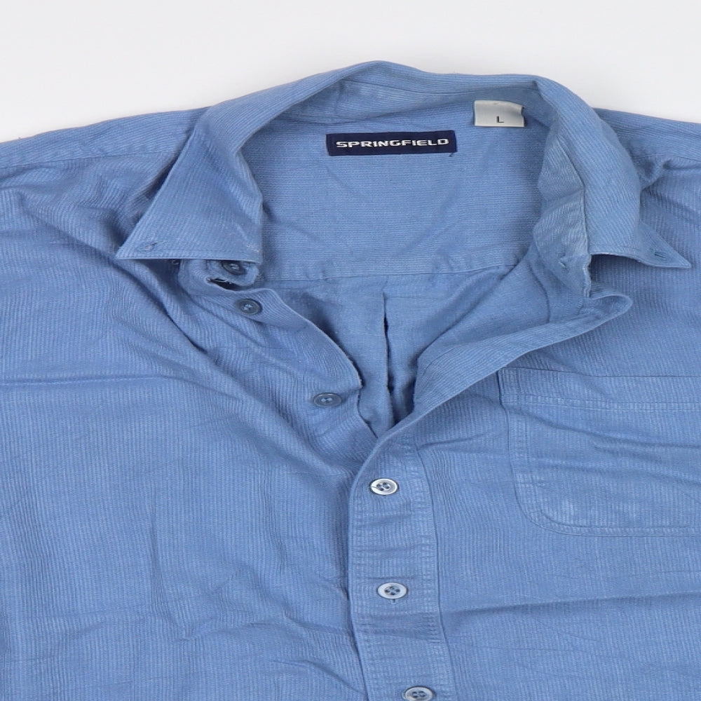 Springfield Womens Blue   Basic Button-Up Size L