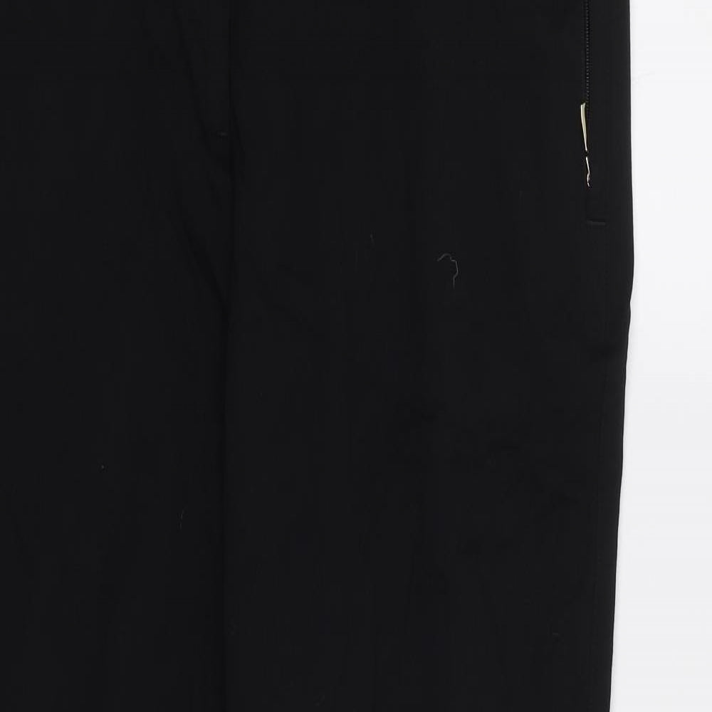 M&S Womens Black   Dress Pants Trousers Size 18 L31 in - Elastic Waist Band