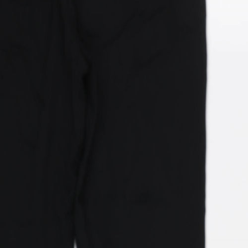 M&S Womens Black   Dress Pants Trousers Size 18 L31 in - Elastic Waist Band