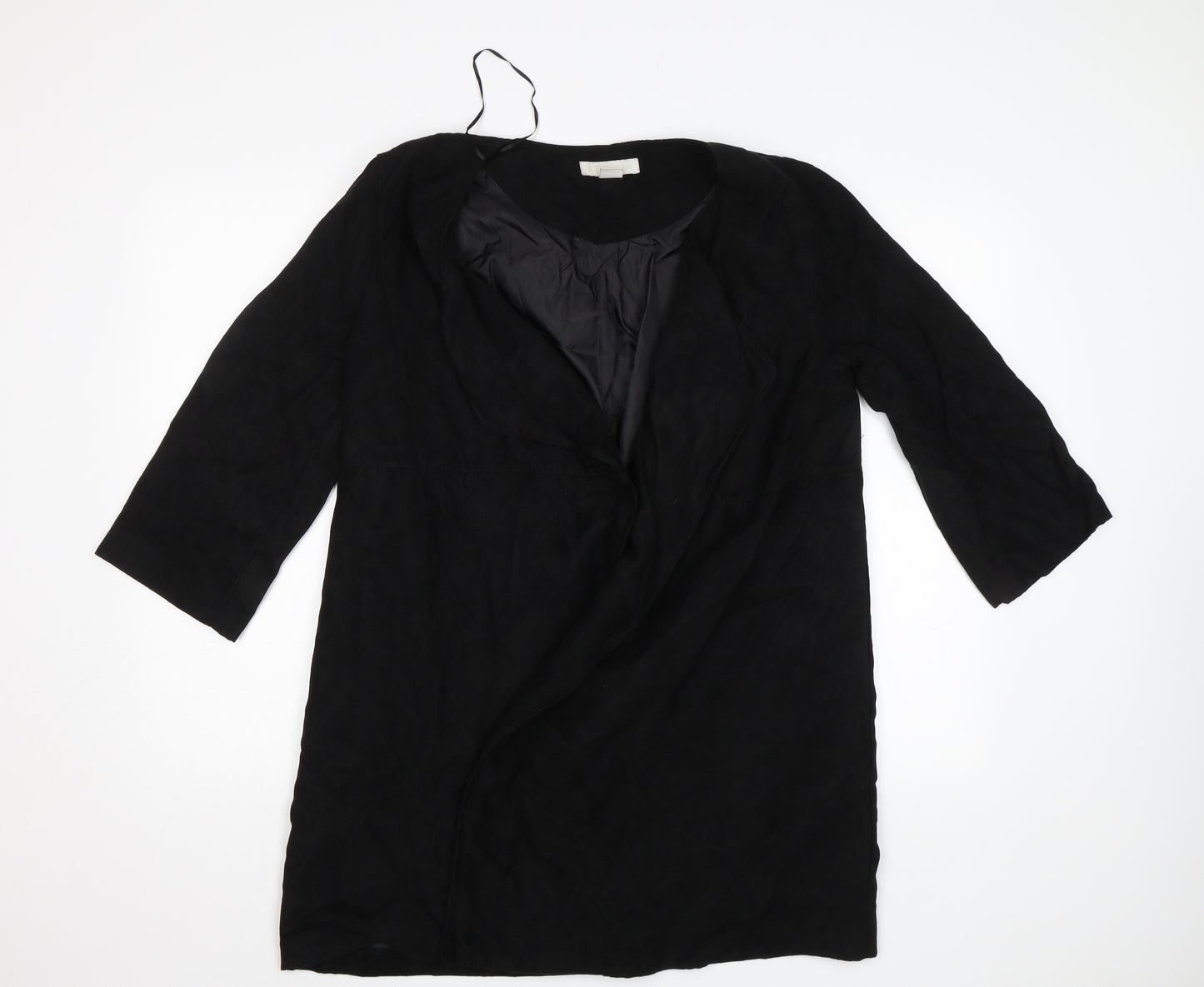 H&M Womens Black   Overcoat Coat Size 8