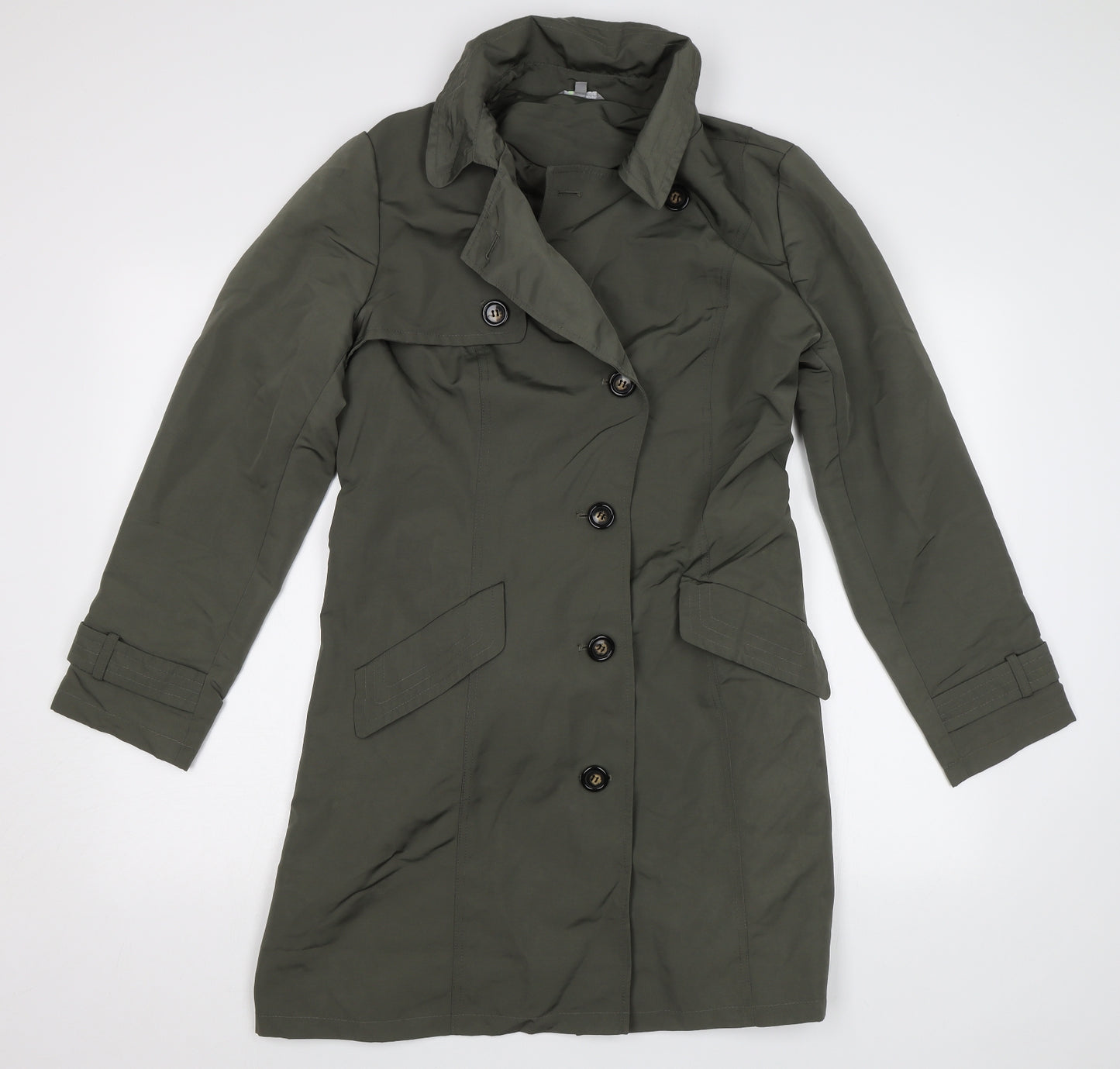 M&S Womens Green   Pea Coat Coat Size 14