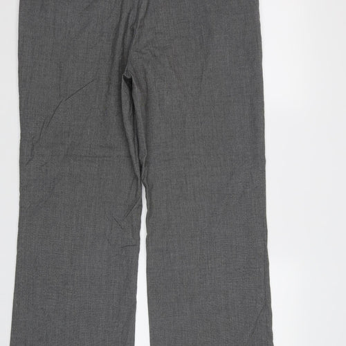 M&S Womens Grey   Dress Pants Trousers Size 16 L31 in