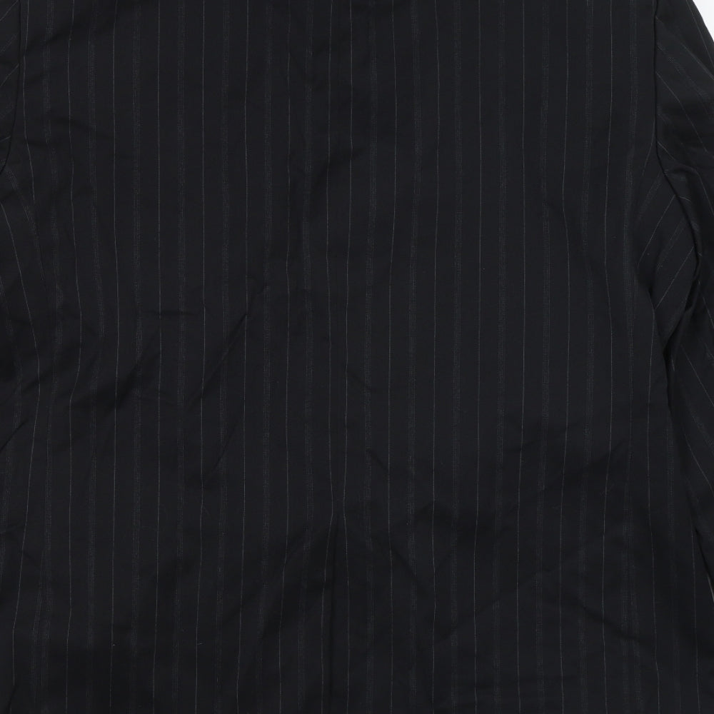 Nick(it) Mens Black Striped  Jacket Blazer Size L