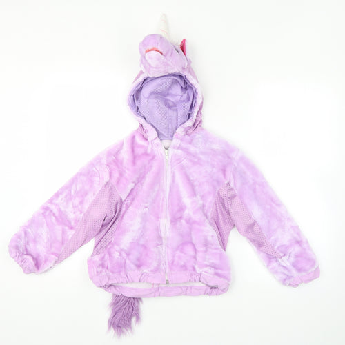 John Lewis Girls Purple   Full Zip Hoodie