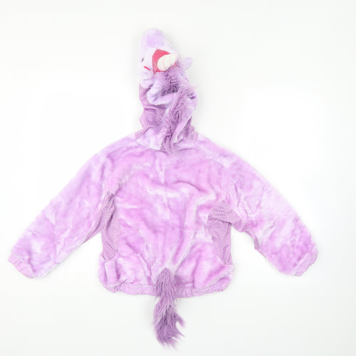 John Lewis Girls Purple   Full Zip Hoodie