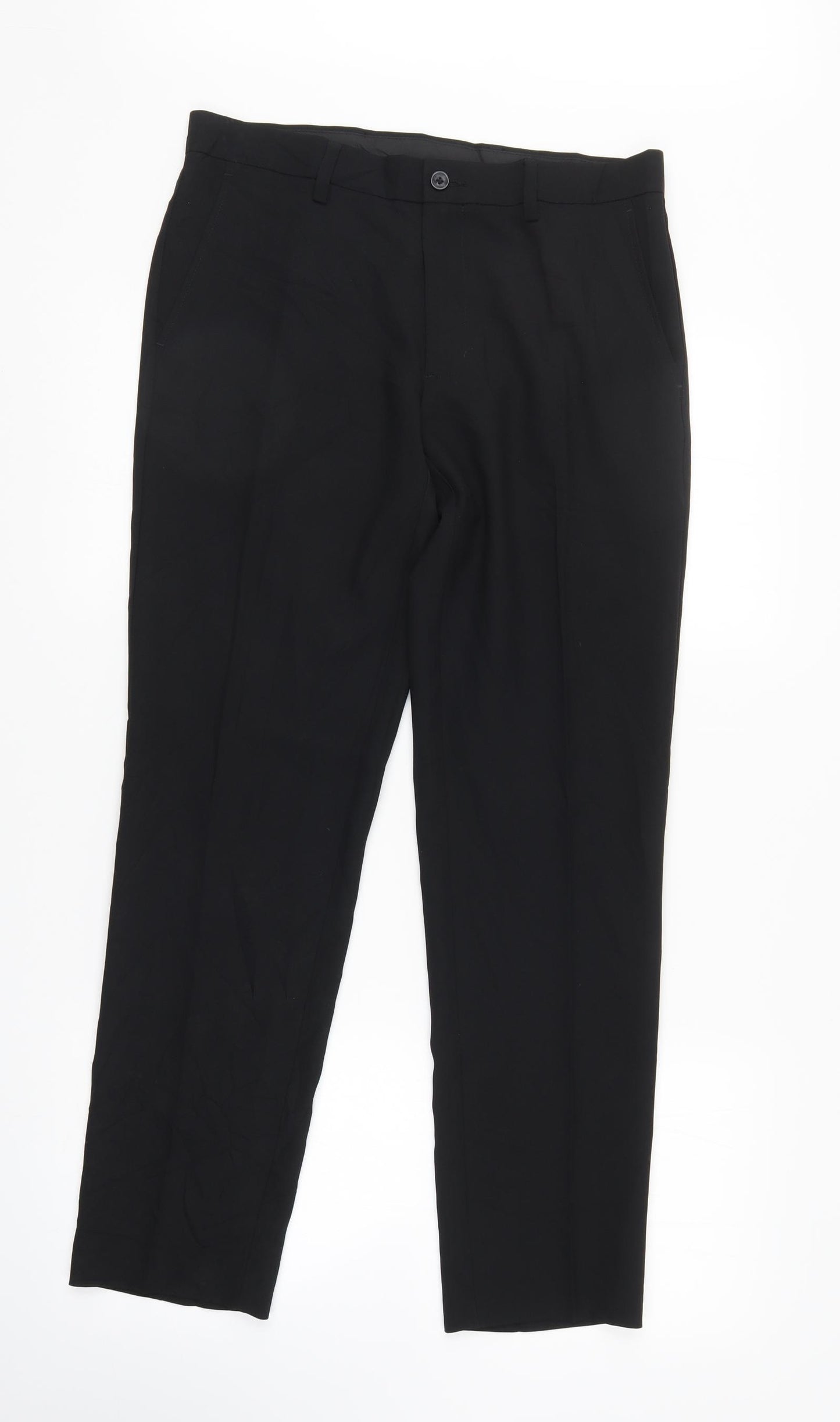 M&S Mens Black   Trousers  Size 30 L29 in