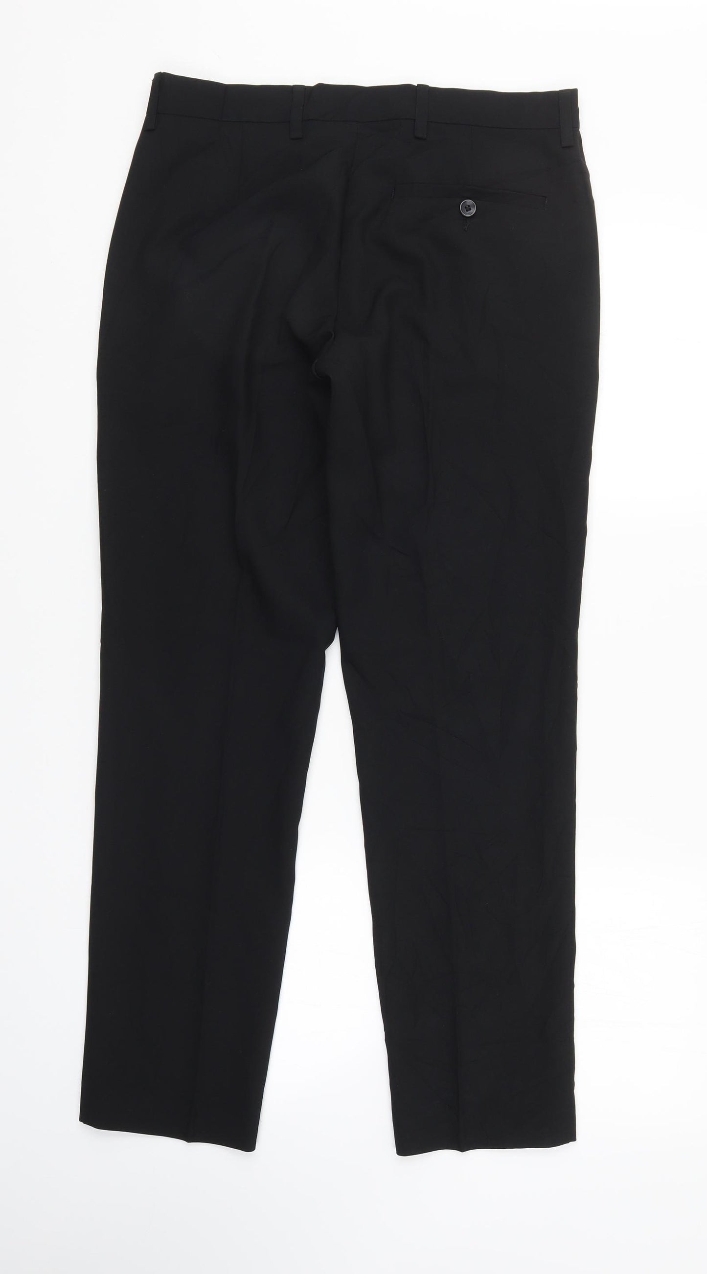 M&S Mens Black   Trousers  Size 30 L29 in