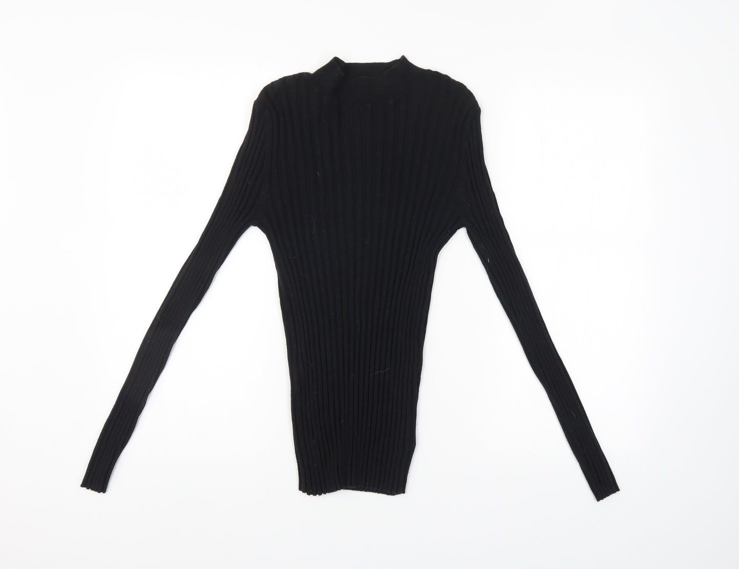 NEXT Womens Black Striped  Pullover Jumper Size 12