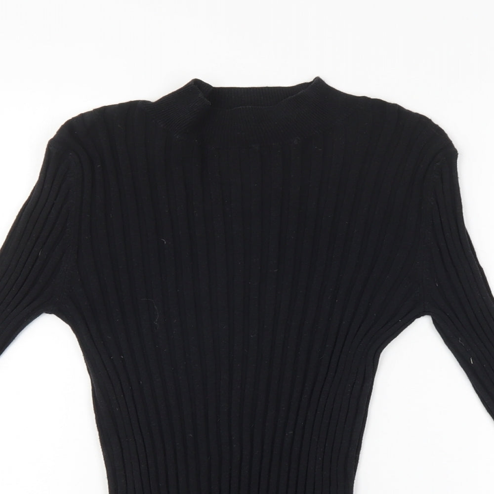 NEXT Womens Black Striped  Pullover Jumper Size 12