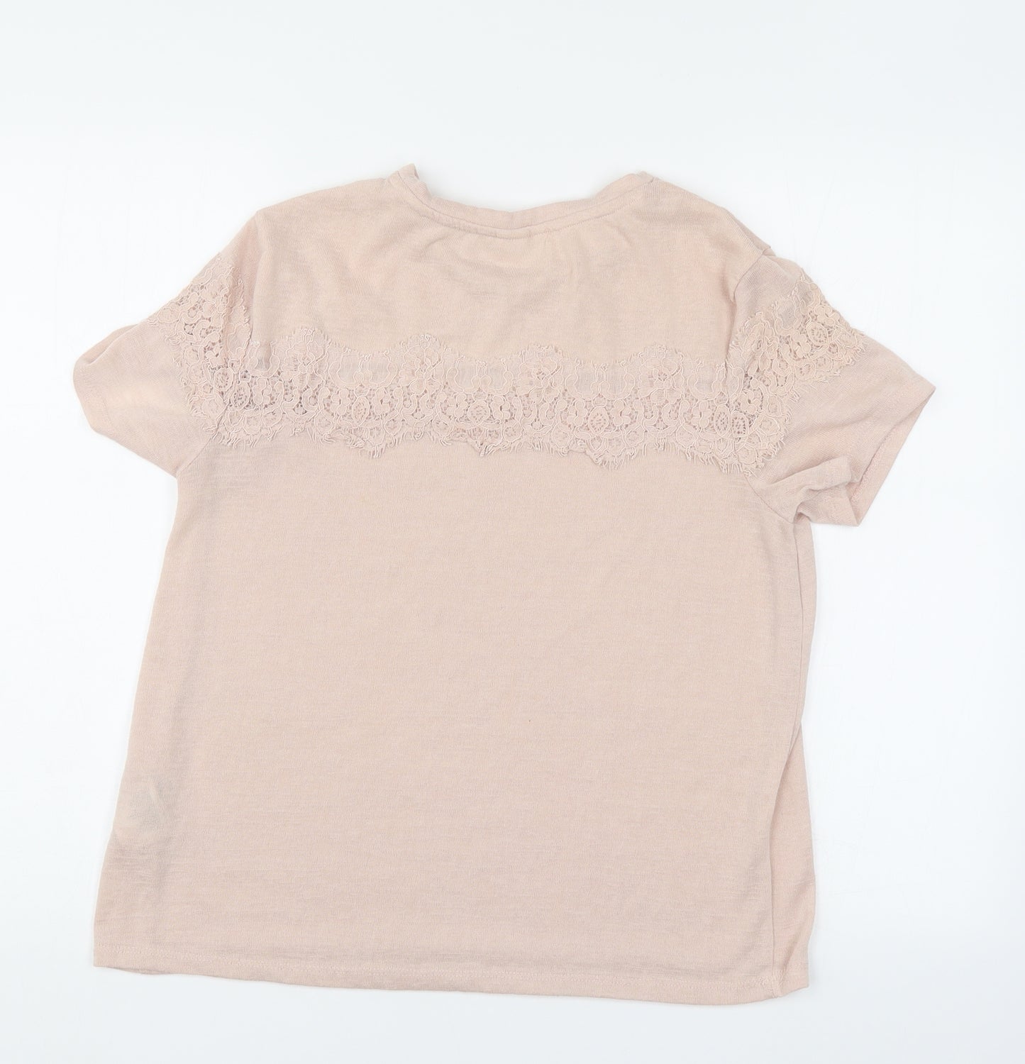 H&M Womens Ivory Floral  Jersey Blouse Size M
