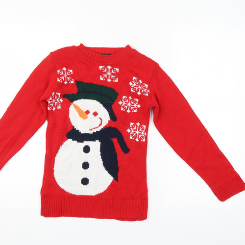 Globals Womens Red   Pullover Jumper Size S  - christmas jumper
