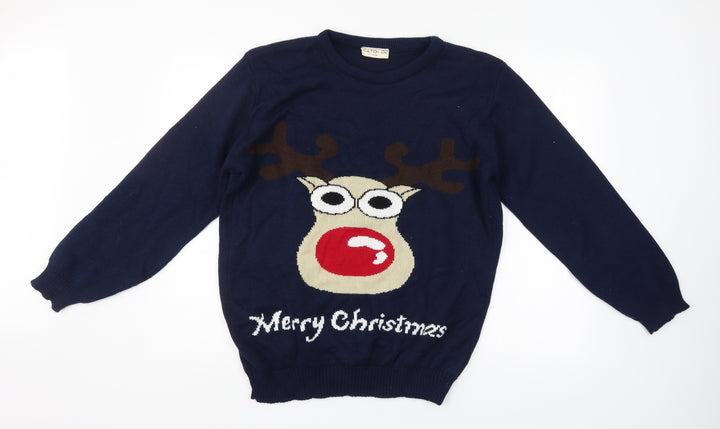 Catch 22 Mens Blue Pullover Jumper Size L - christmas jumper