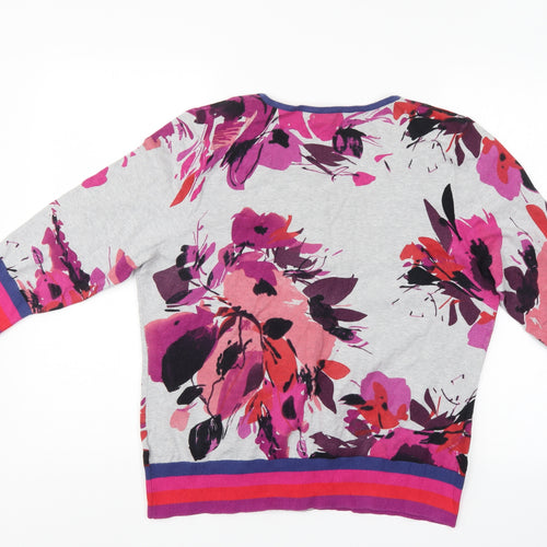 Per Una Womens Multicoloured Floral  Cardigan Jumper Size 18