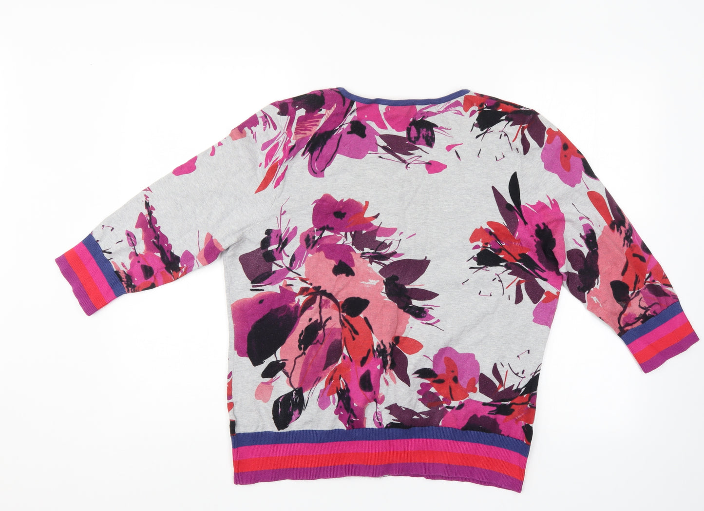 Per Una Womens Multicoloured Floral  Cardigan Jumper Size 18