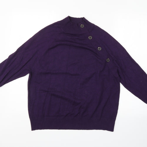 M&Co Womens Purple   Pullover Jumper Size 16