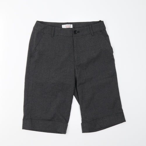 AWAW Womens Grey Houndstooth  Bermuda Shorts Size 10