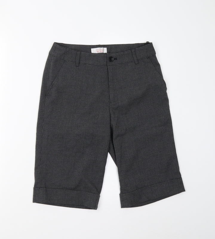 AWAW Womens Grey Houndstooth Bermuda Shorts Size 10