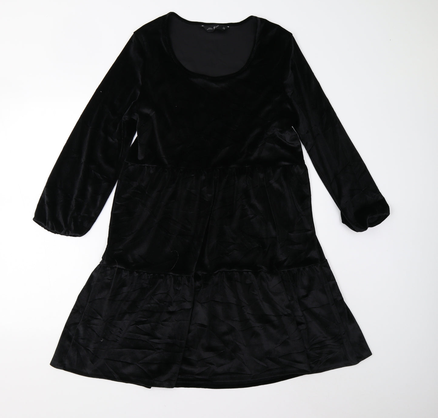 F&F Womens Black  Velvet A-Line  Size 10