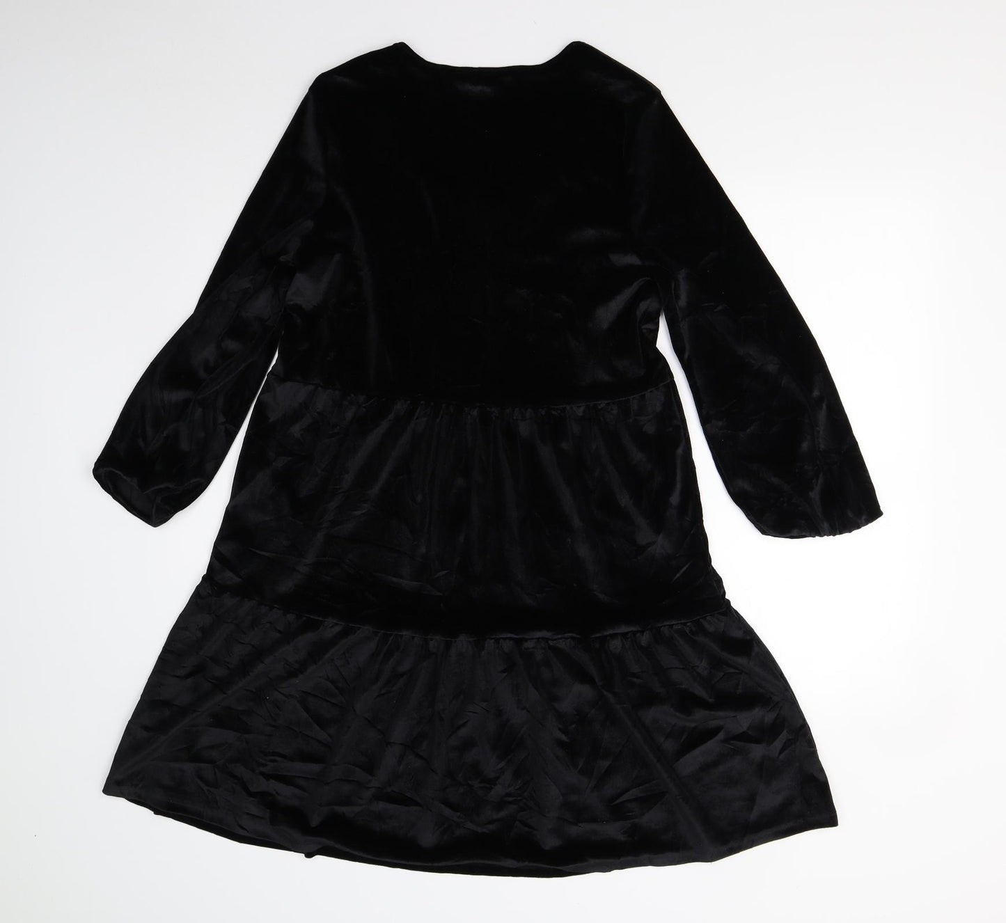 F&F Womens Black  Velvet A-Line  Size 10