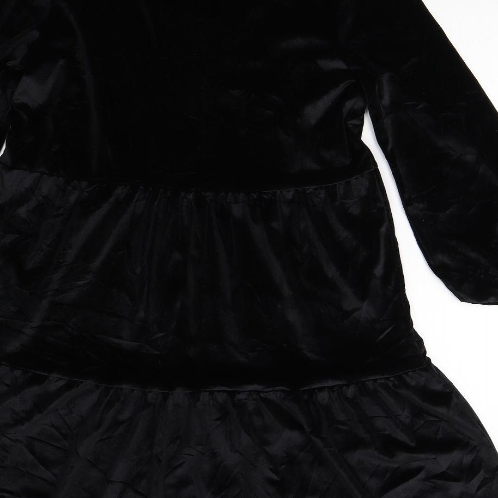 F&F Womens Black  Velvet A-Line  Size 10