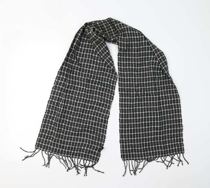 Twisted Soul Grey Check Knit Scarf