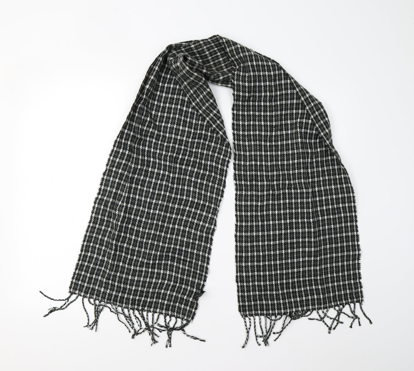 Twisted Soul  Grey Check Knit  Scarf