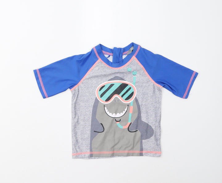 Primark Baby Blue   Basic T-Shirt Size 18-24 Months  - Swim