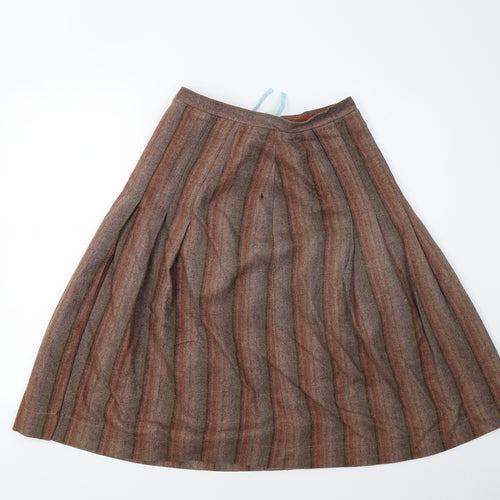 Preworn Womens Multicoloured  Tweed Pleated Skirt Size 14