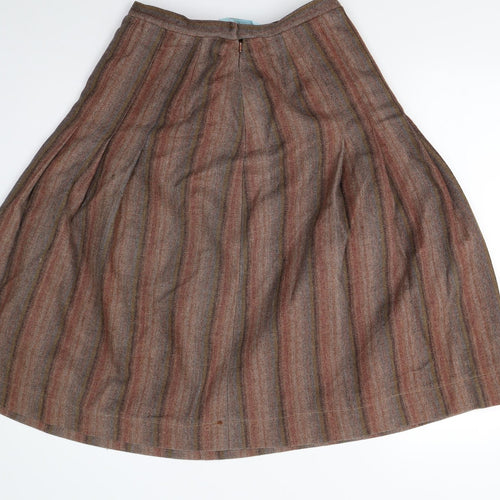 Preworn Womens Multicoloured  Tweed Pleated Skirt Size 14