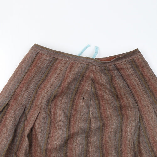 Preworn Womens Multicoloured  Tweed Pleated Skirt Size 14