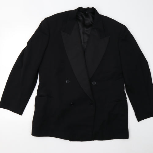 Preworn Mens Black   Jacket Suit Jacket Size 42