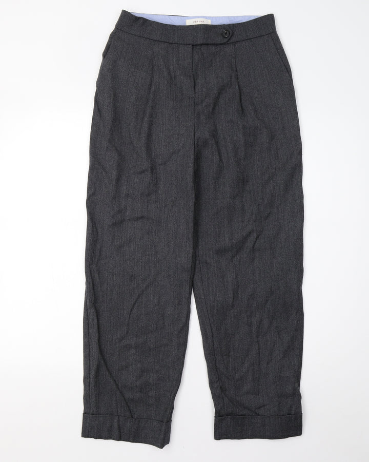 Per Una Womens Grey Trousers Size 10 L26 in