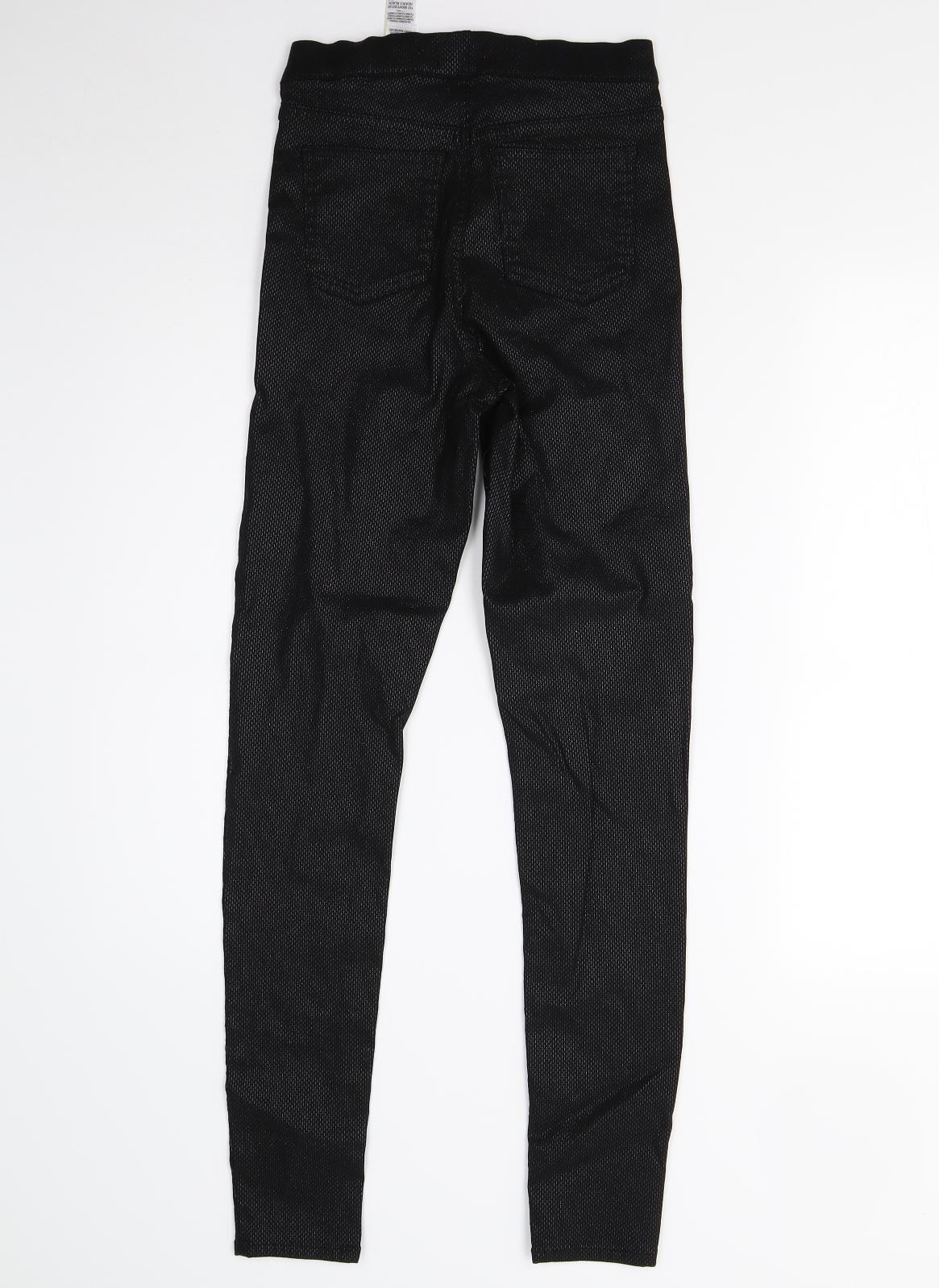 M&S Womens Black   Jegging Leggings Size 8 L29 in
