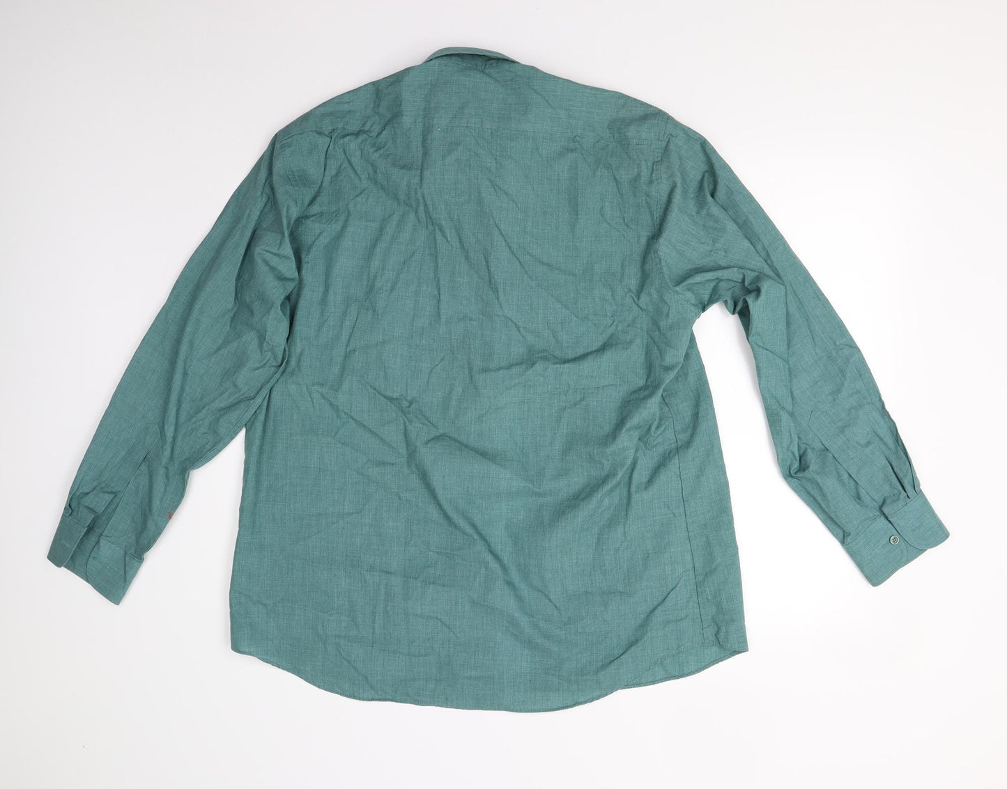 M&S Mens Green    Button-Up Size 16
