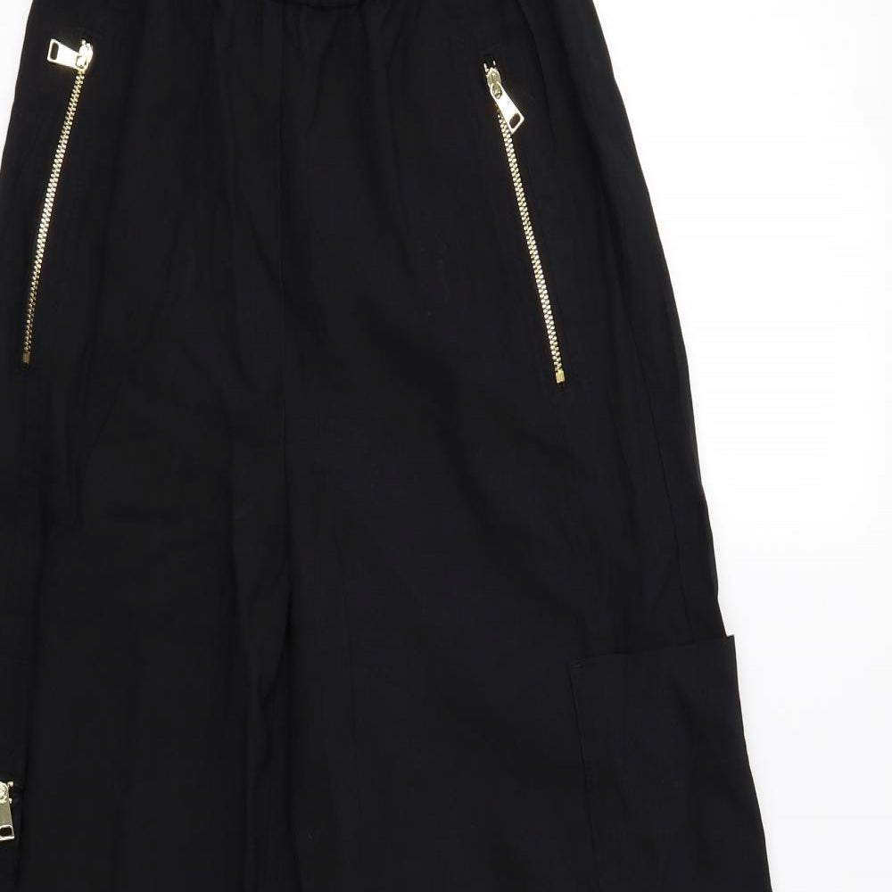 M&S Womens Black   Cargo Trousers Size 6 L29 in