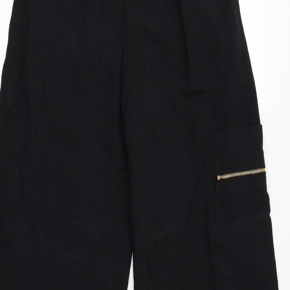 M&S Womens Black   Cargo Trousers Size 6 L29 in