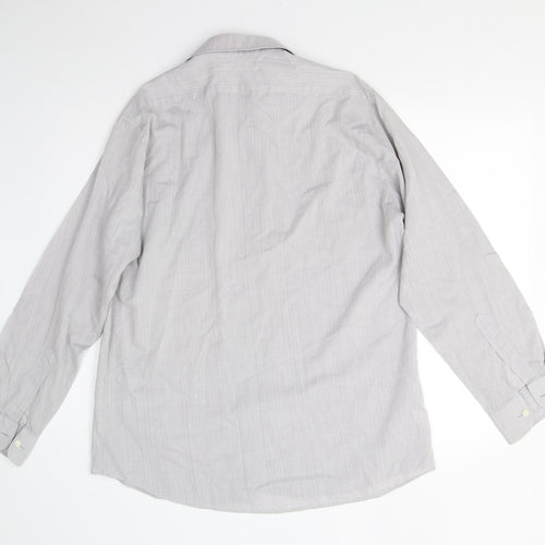M&S Mens Grey    Button-Up Size 15.5