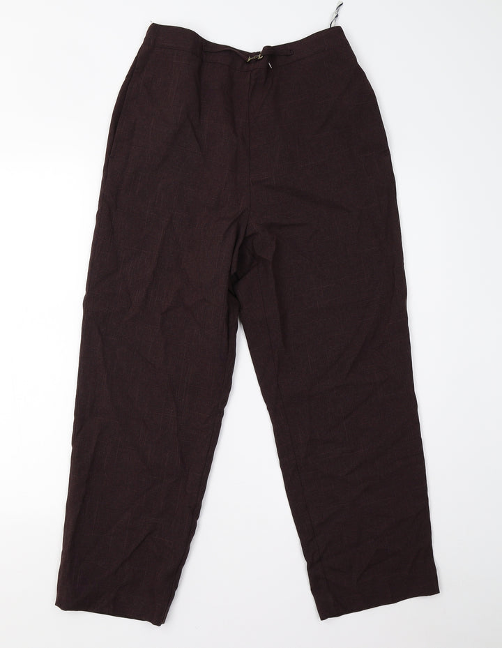 BHS Womens Brown Trousers Size 12 L25 in