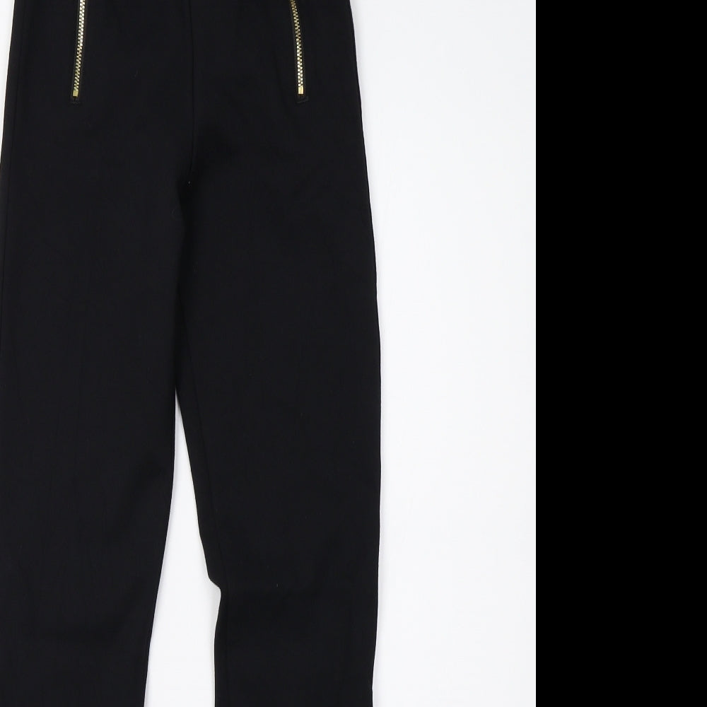 M&S Womens Black   Trousers  Size 6 L28 in