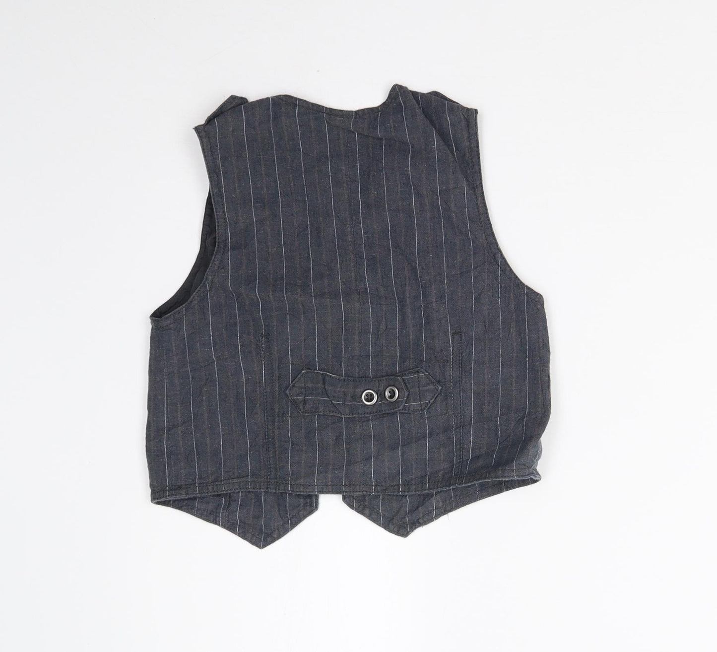 NEXT Boys Blue Striped  Gilet Waistcoat Size 4 Years