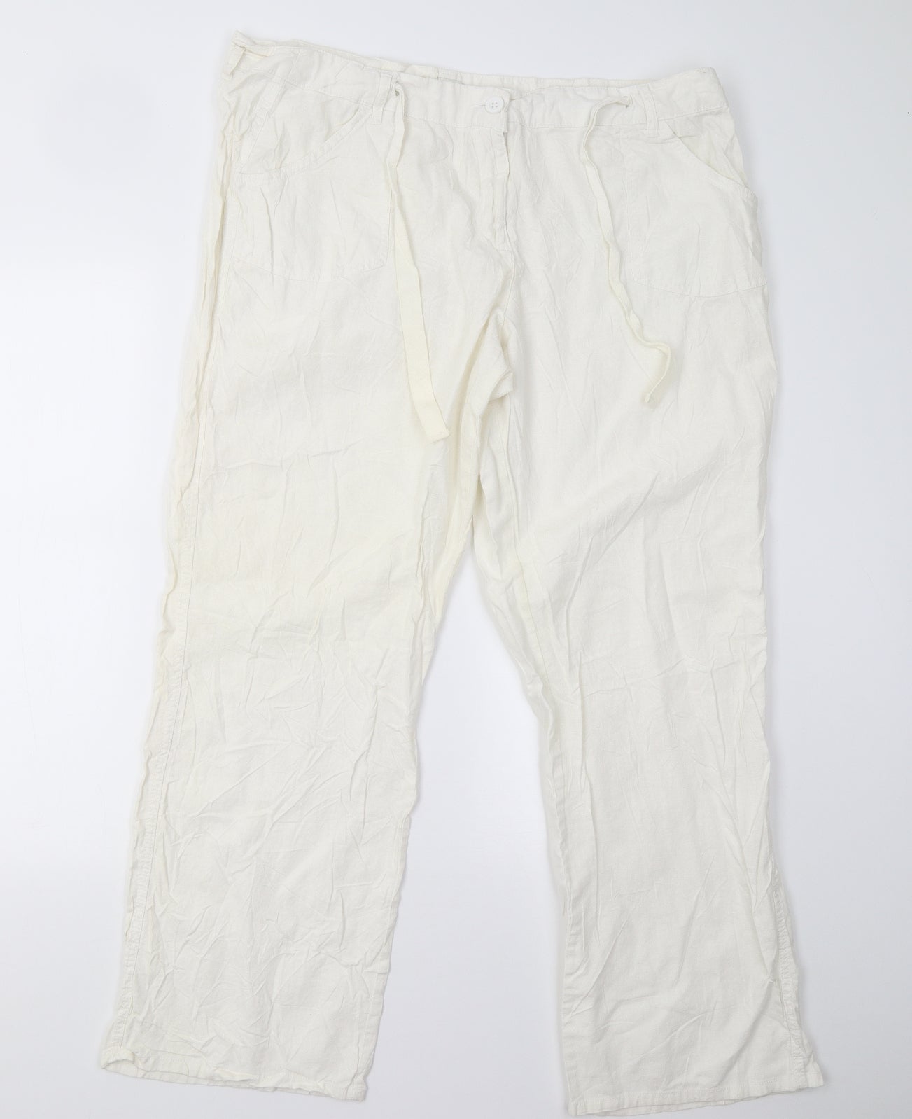 F&F Womens Ivory   Trousers  Size 20 L30 in