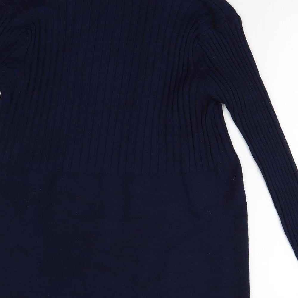 Debenham's Womens Blue  Knit Cardigan Jumper Size 16
